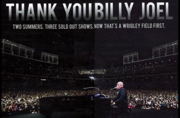 Billy Joel MSG & Wrigley Ads In Billboard Magazine