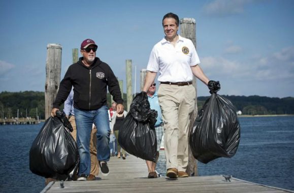 Billy Joel Joins Gov. Andrew M. Cuomo At 21st Annual Oyster Bay Beach And Harbor Cleanup