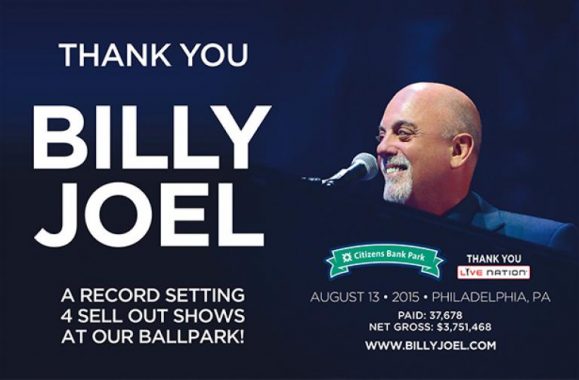 Billy Joel Holds Record For Sold-Out Concerts At Citizens Bank Park