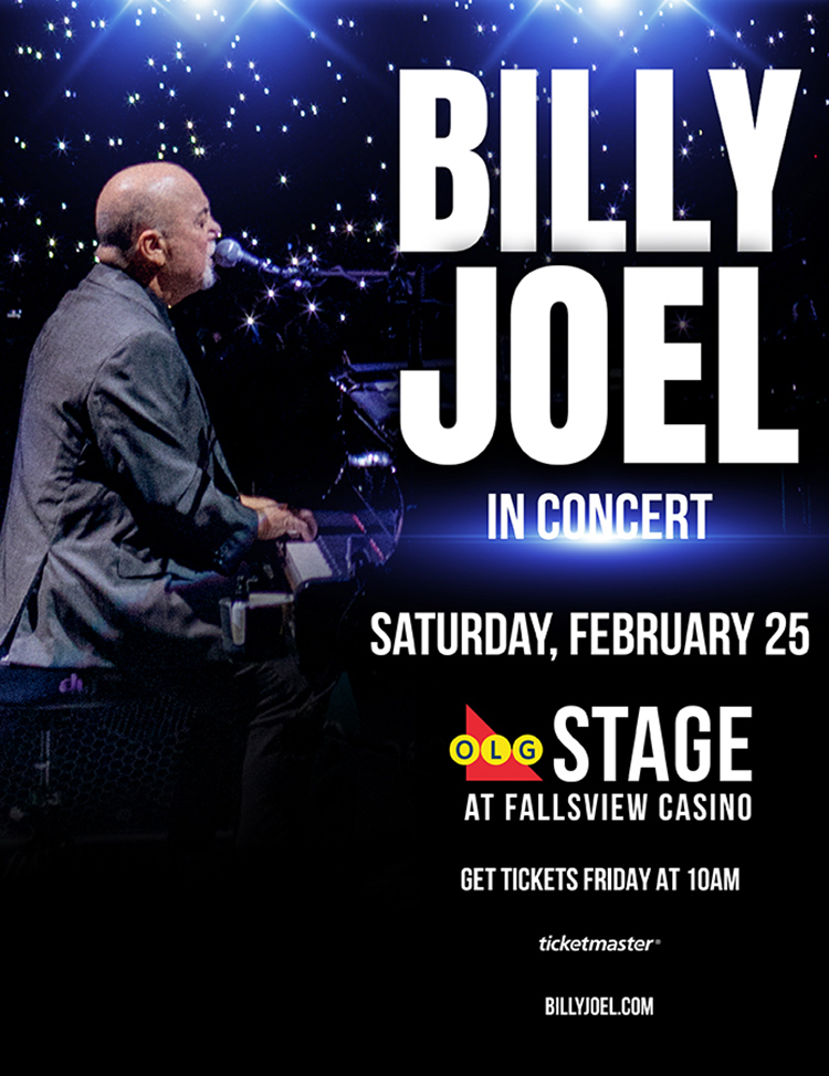 Billy Joel to play OLG Stage at Fallsview Casino February 25, 2023