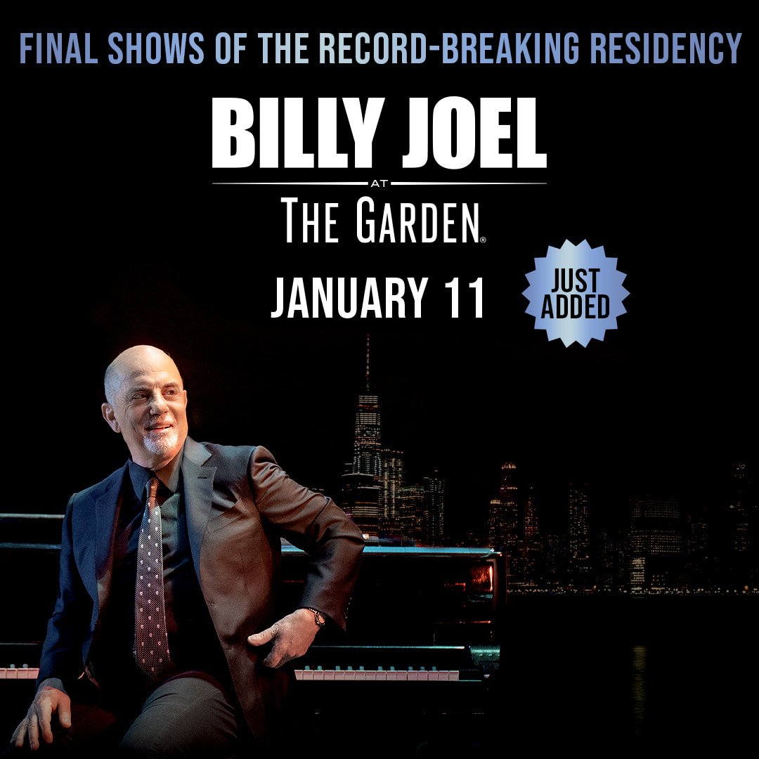 Billy Joel adds Madison Square Garden show January 11, 2024