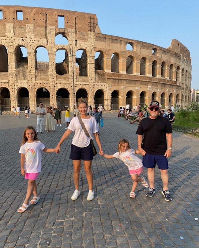 Billy Joel and Alexia Joel with daughters Della Rose Joel and Remy Anne Joel