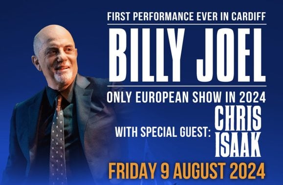 Billy Joel To Play Concert In Cardiff, UK August 9, 2024