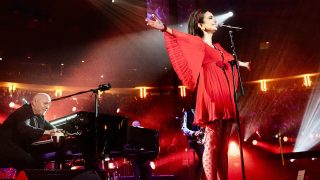 Alexa Ray Joel performs with her father Billy Joel on Say Goodbye to Hollywood at Madison Square Garden February 9, 2024 (Photo by Myrna Suárez)