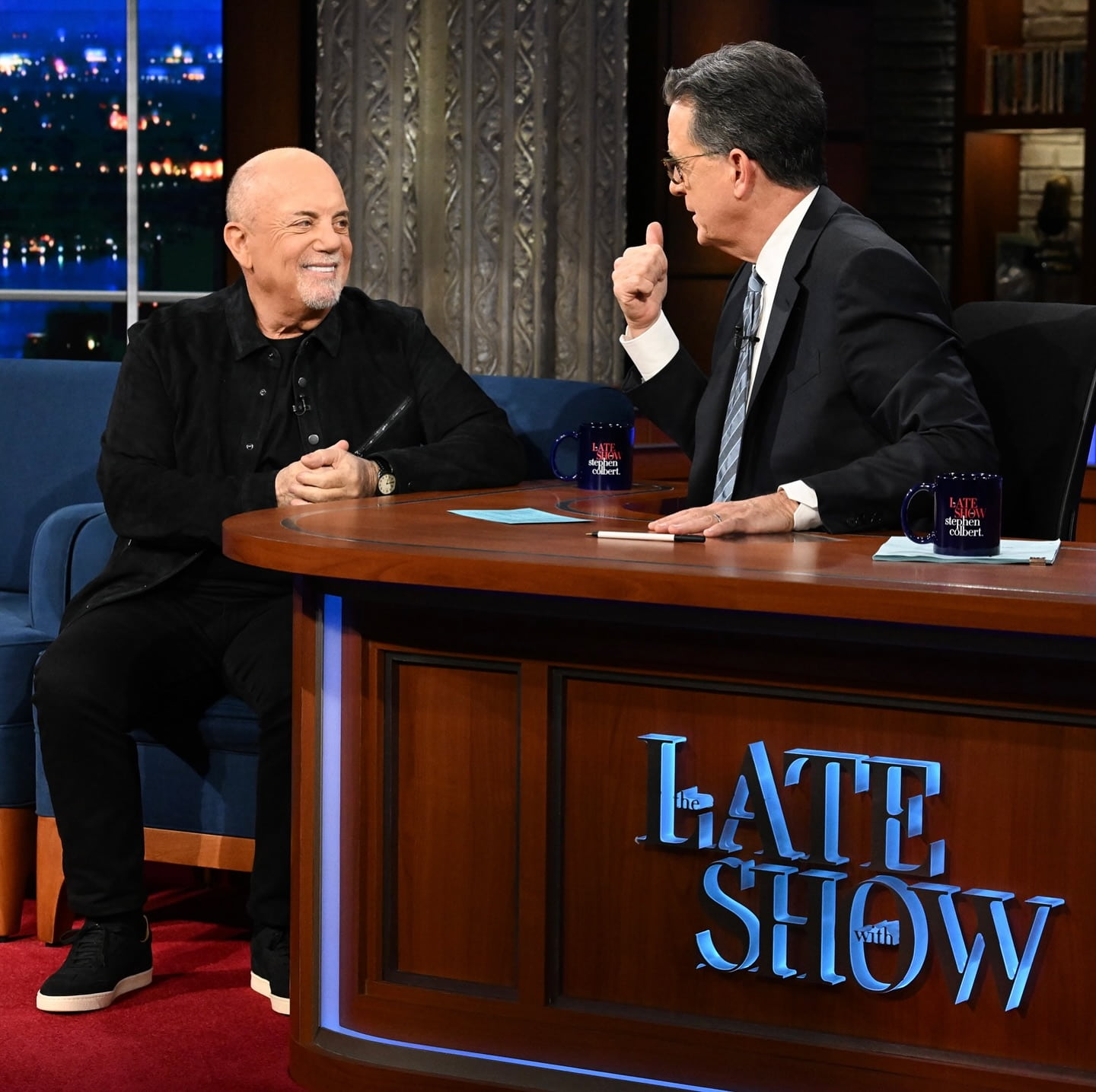 Billy Joel on The Late Show with Stephen Colbert on February 15, 2024